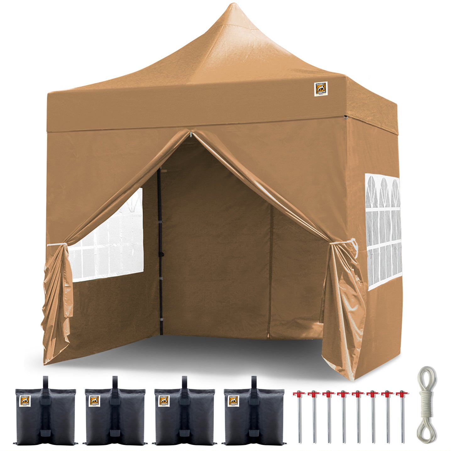 Gorilla Gazebo 2.5m x 2.5m Pop-Up Gazebo - Beige
