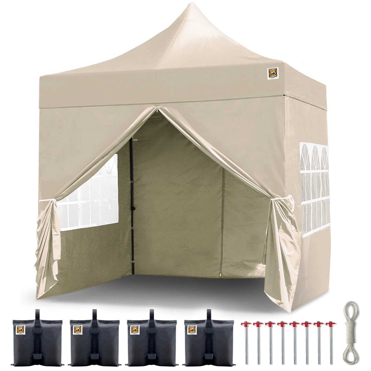 Gorilla Gazebo 2.5m x 2.5m Pop-Up Gazebo in Cream