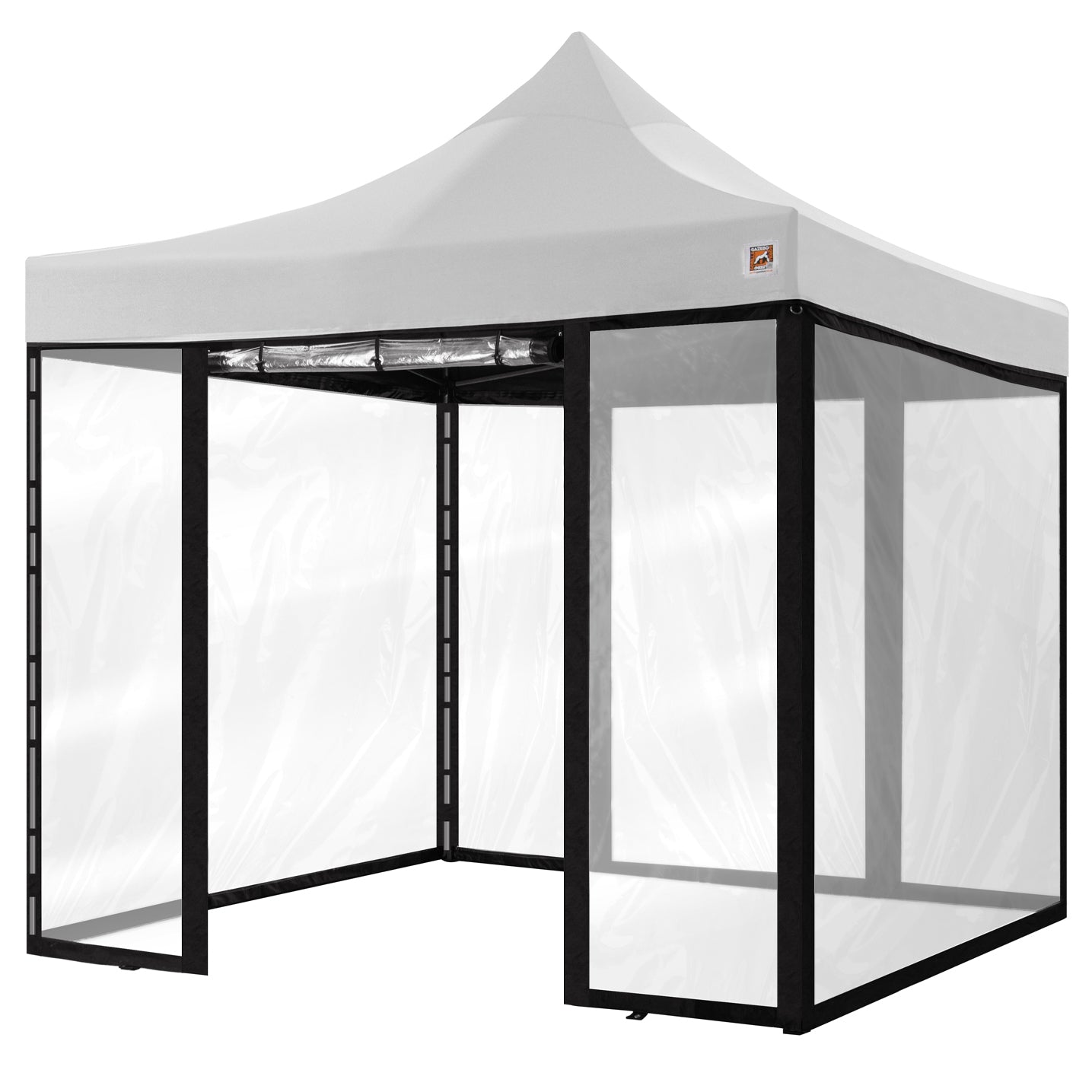Gorilla Gazebo 3m x 3m Pop-Up Gazebo White with Four Clear PVC Sides