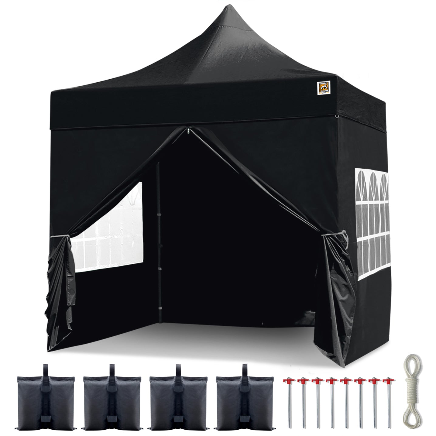Gorilla Gazebo 2.5m x 2.5m Pop-Up Gazebo - Black