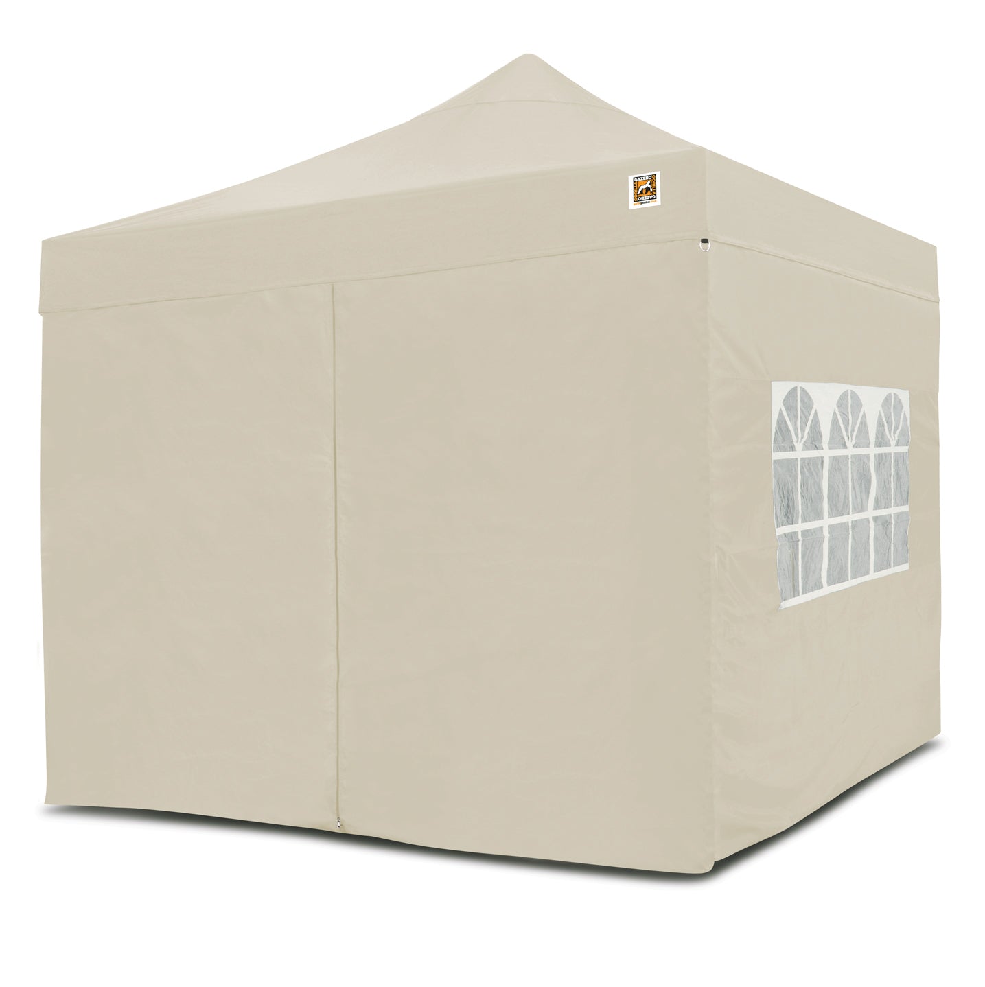 Gorilla Gazebo 3m x 3m Pop-Up Gazebo Cream with Four Sides