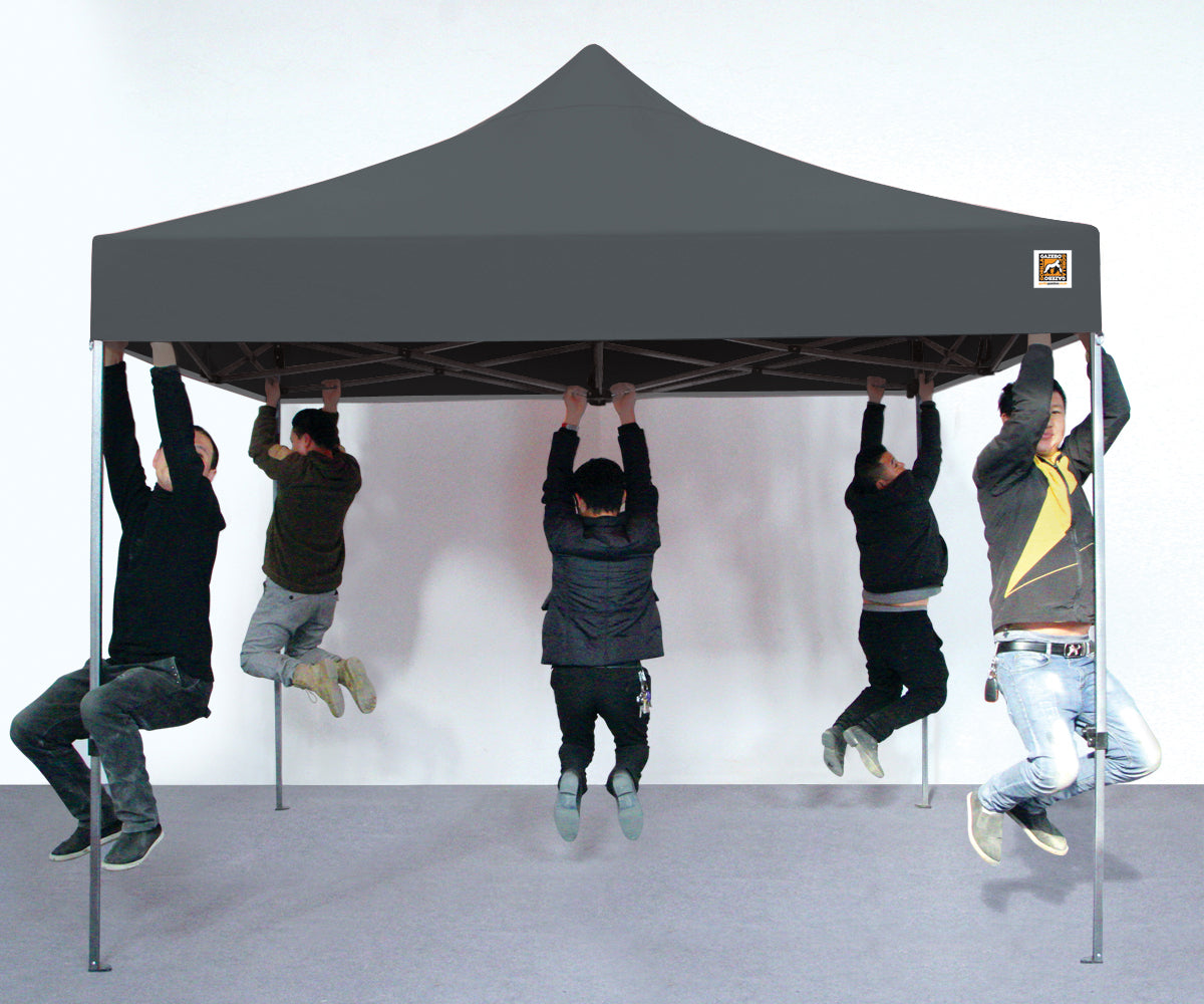 Gorilla Gazebo 3m x 3m Pop-Up Gazebo Grey with Four Sides