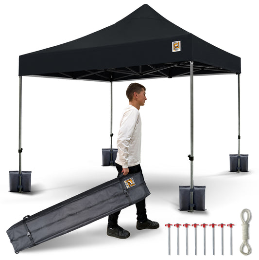 Gorilla Gazebo 3m x 3m Pop-Up Gazebo No Sides - Black