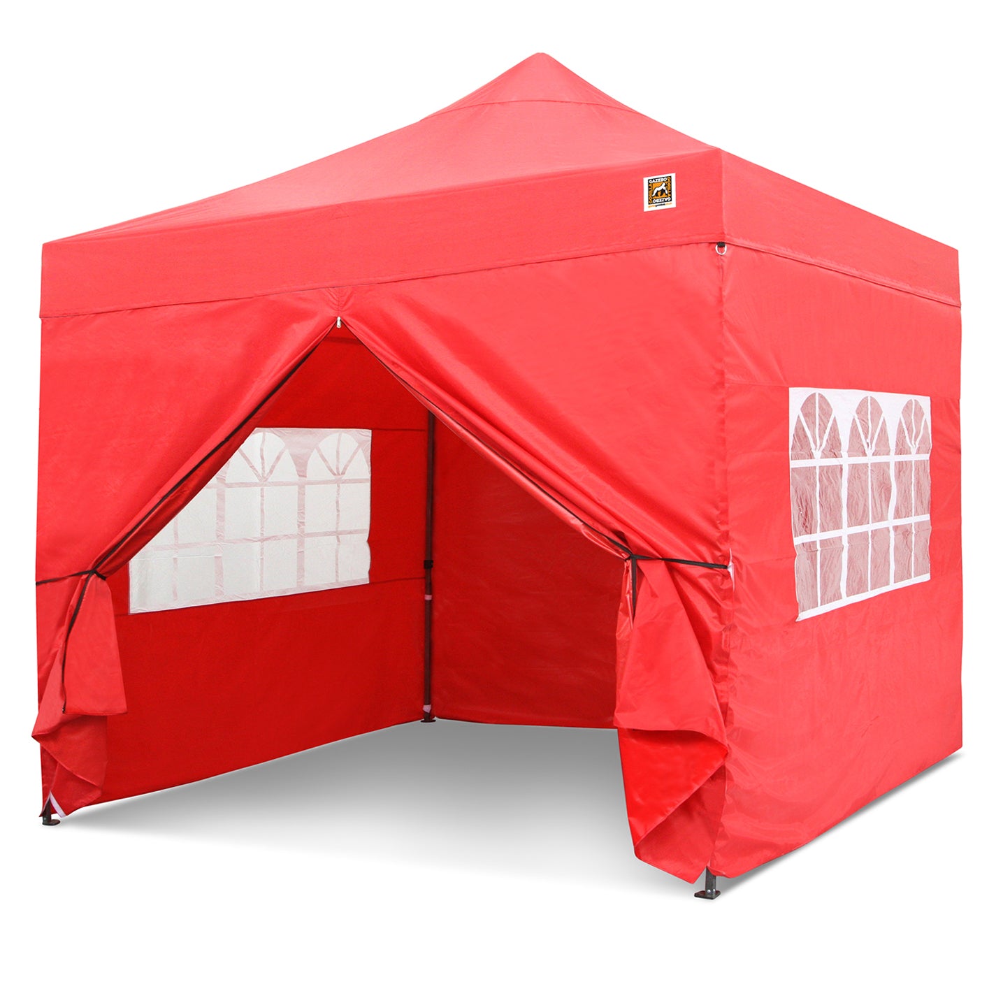 Gorilla Gazebo 3m x 3m Pop-Up Gazebo Red with Four Sides