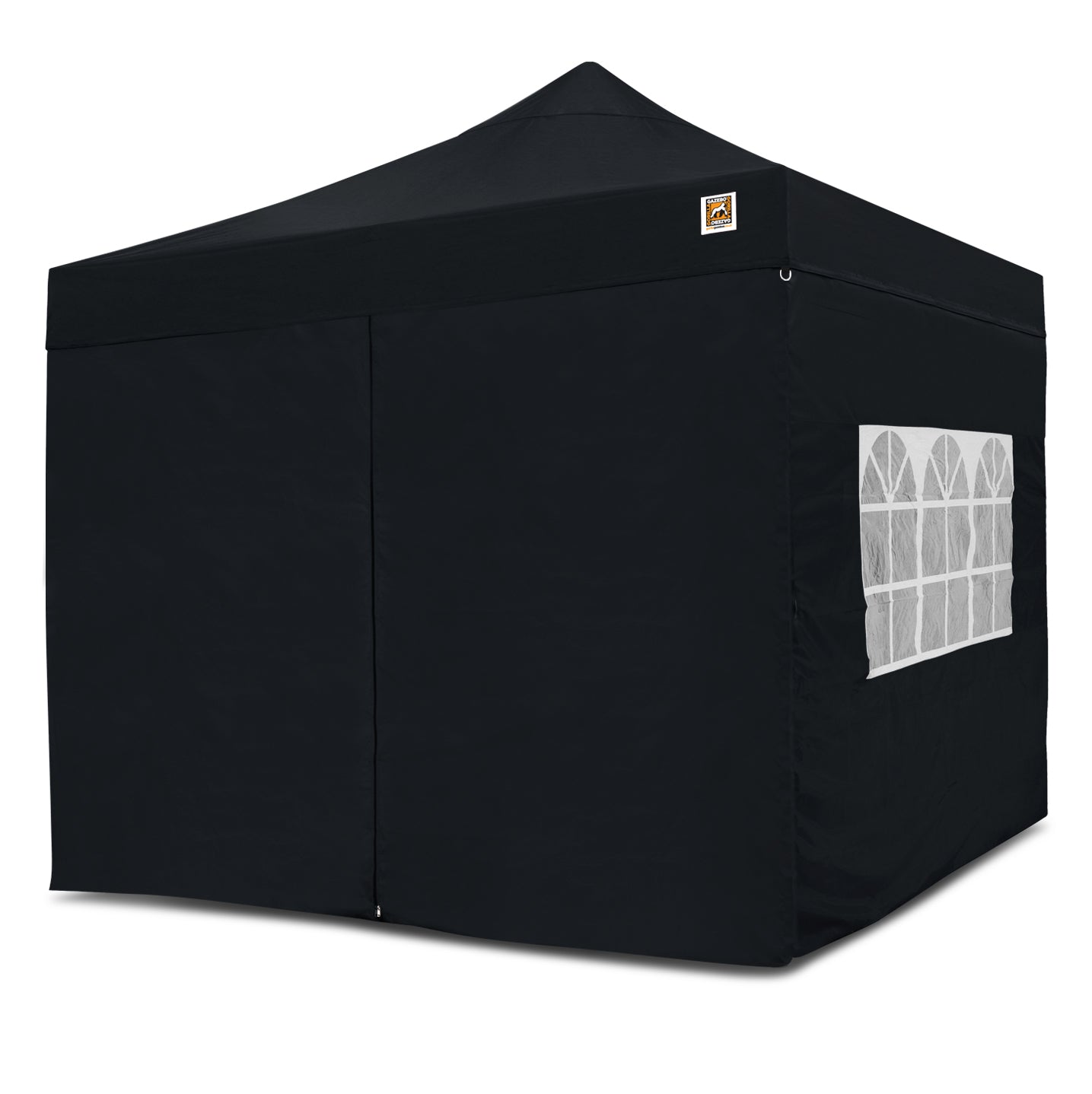 Gorilla Gazebo 3m x 3m Pop-Up Gazebo Black with Four Sides