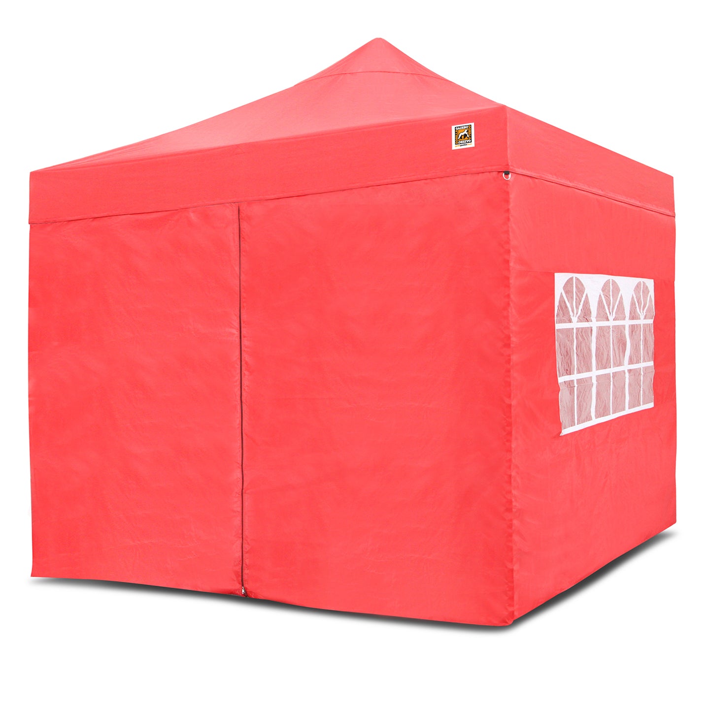 Gorilla Gazebo 3m x 3m Pop-Up Gazebo Red with Four Sides