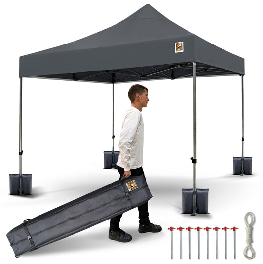 Gorilla Gazebo 3m x 3m Pop-Up Gazebo No Sides - Grey