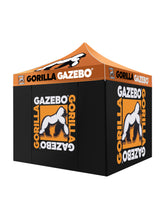 Load image into Gallery viewer, Custom Printed Gorilla Gazebo 3m x 3m Pop-Up Gazebo with Four Sides, Leg Weights, Wheeled Carrybag, Peg and Guy Ropes