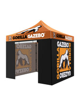 Load image into Gallery viewer, Custom Printed Gorilla Gazebo 3m x 3m Pop-Up Gazebo with Four Sides, Leg Weights, Wheeled Carrybag, Peg and Guy Ropes