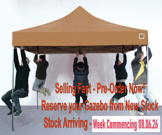 Gorilla Gazebo 3m x 3m Pop-Up Gazebo No Sides - Beige