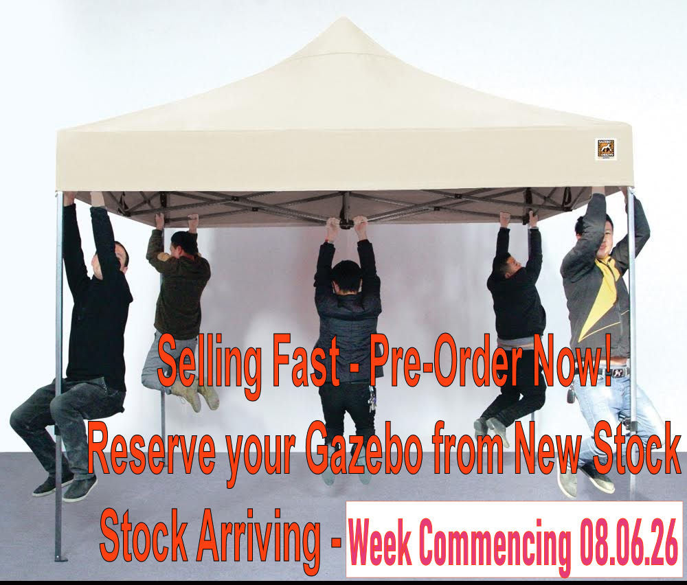 Gorilla Gazebo 3m x 3m Pop-Up Gazebo No Sides - Cream