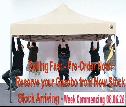 Gorilla Gazebo 3m x 3m Pop-Up Gazebo No Sides - Cream