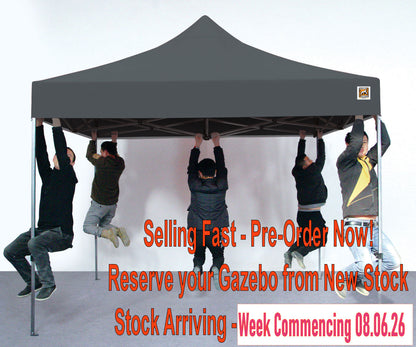 Gorilla Gazebo 3m x 3m Pop-Up Gazebo No Sides - Grey