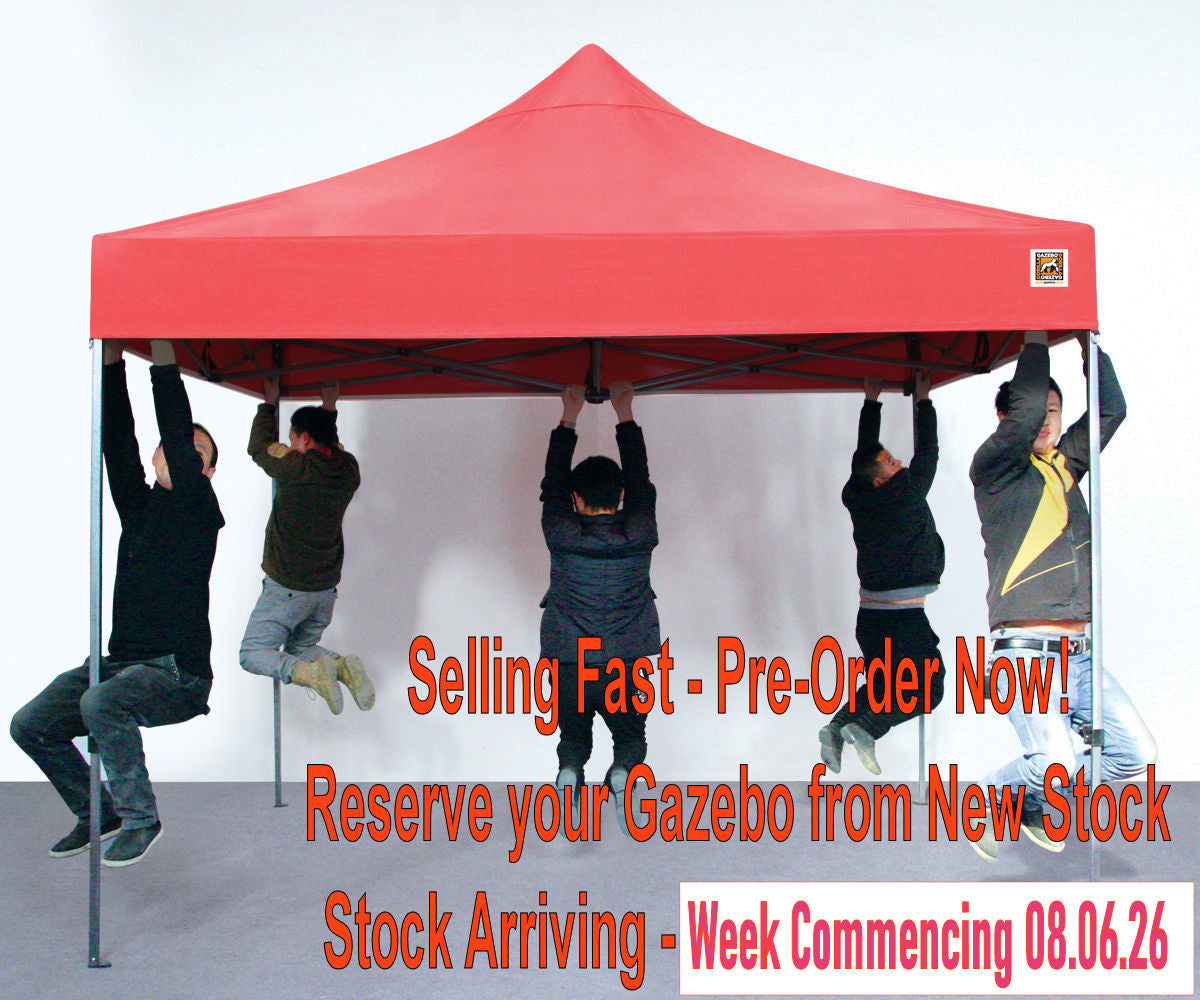 Gorilla Gazebo 3m x 3m Pop-Up Gazebo No Sides - Red