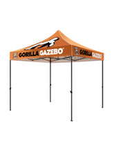 Load image into Gallery viewer, Custom Printed Gorilla Gazebo 3m x 3m Pop-Up Gazebo with Four Sides, Leg Weights, Wheeled Carrybag, Peg and Guy Ropes
