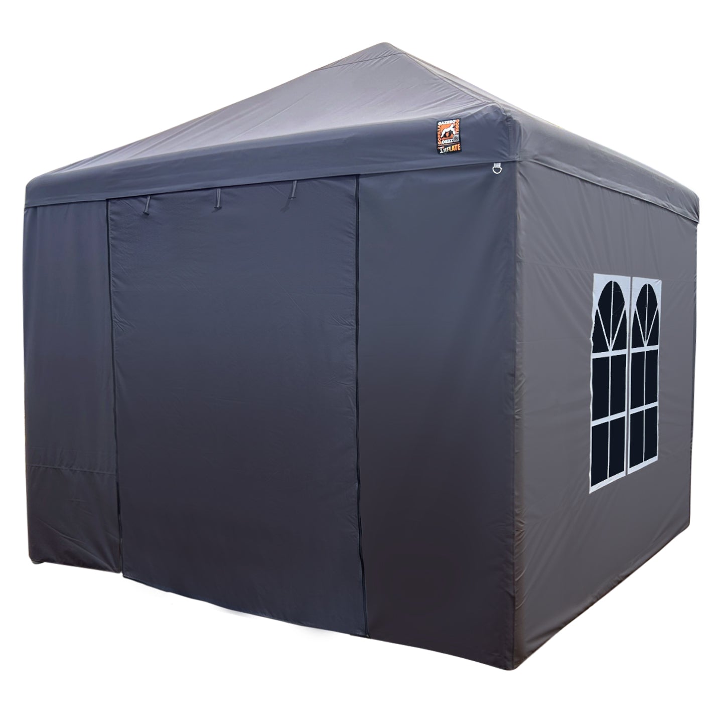 Gorilla Gazebo INFLATABLE 3x3m Pop-Up Gazebo, Pump, Four Sides, Peg and Guy Ropes