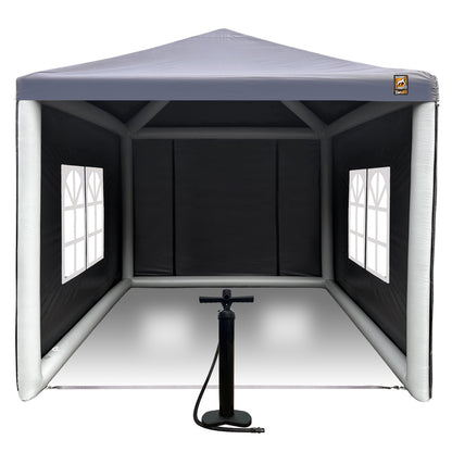 Gorilla Gazebo INFLATABLE 3x3m Pop-Up Gazebo, Pump, Four Sides, Peg and Guy Ropes