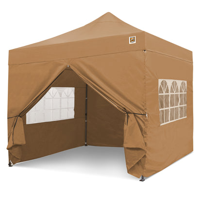 Gorilla Gazebo 3m x 3m Pop-Up Gazebo Beige with Four Sides