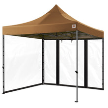 Load image into Gallery viewer, Gorilla Gazebo 3m x 3m Pop-Up Gazebo Beige with Four Clear PVC Sides, Leg Weights, Wheeled Carrybag, Peg and Guy Ropes