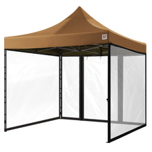Load image into Gallery viewer, Gorilla Gazebo 3m x 3m Pop-Up Gazebo Beige with Four Clear PVC Sides, Leg Weights, Wheeled Carrybag, Peg and Guy Ropes