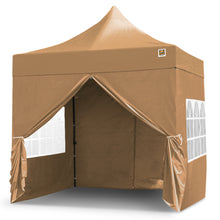 Load image into Gallery viewer, Gorilla Gazebo 2.5m x 2.5m Pop-Up Gazebo in Beige with Four Sides, Leg Weight Bags and Wheeled Carrybag