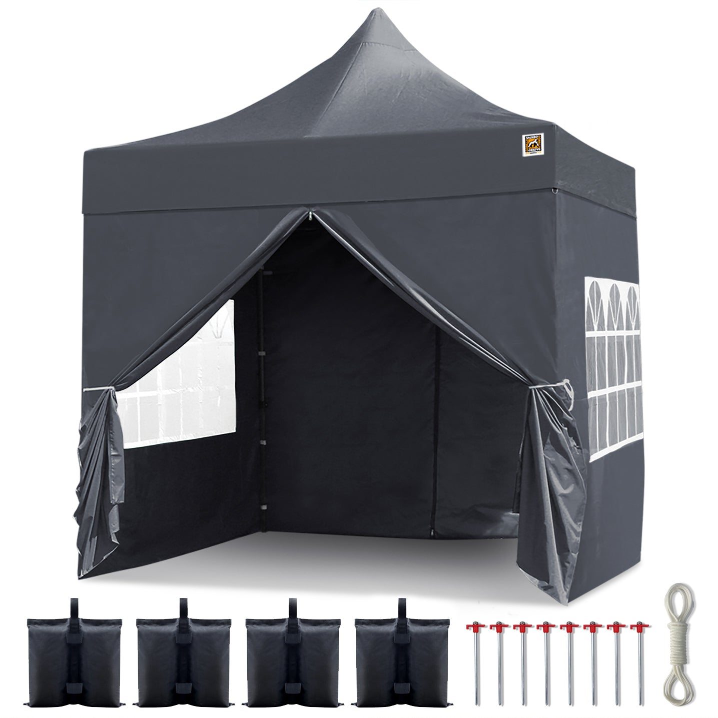 Gorilla Gazebo 2.5m x 2.5m Pop-Up Gazebo - Grey