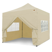 Load image into Gallery viewer, Gorilla Gazebo 3m x 3m Pop-Up Gazebo Cream with Four Sides, Leg Weights, Wheeled Carrybag, Peg and Guy Ropes