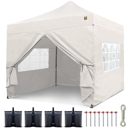 Gorilla Gazebo 3m x 3m Pop-Up Gazebo White with Four Sides
