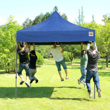 Load image into Gallery viewer, Gorilla Gazebo 2.5m x 2.5m Pop-Up Gazebo in Blue with Four Sides, Leg Weights, Wheeled Carrybag, Rope &amp; Peg Set
