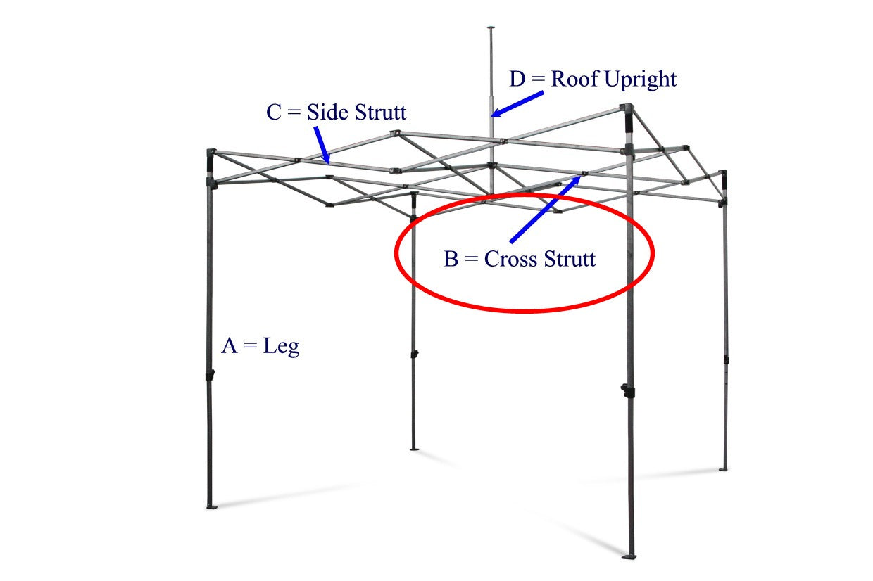2.5x2.5Mtr Gorilla Gazebo Frame Replacement Sections