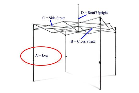 2.5x2.5Mtr Gorilla Gazebo Frame Replacement Sections