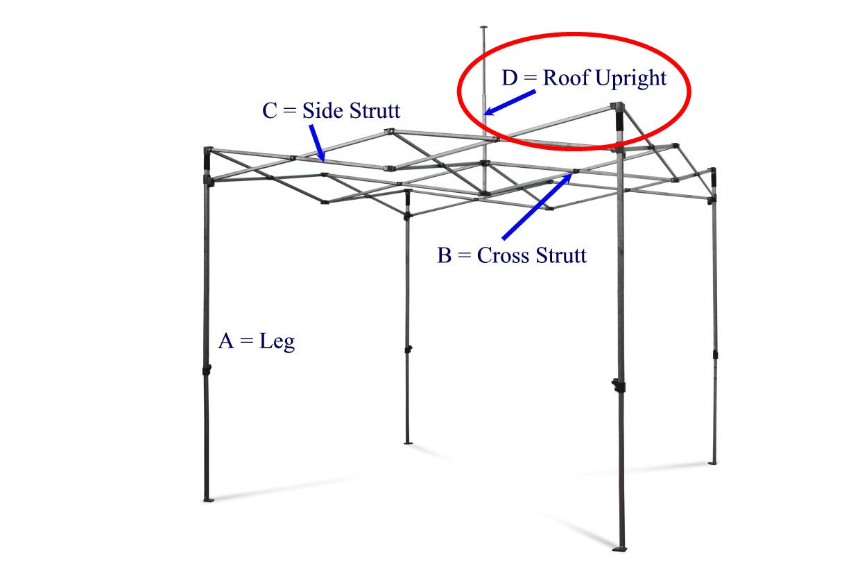2.5x2.5Mtr Gorilla Gazebo Frame Replacement Sections