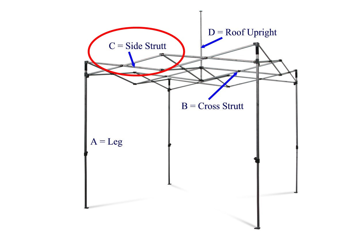 2.5x2.5Mtr Gorilla Gazebo Frame Replacement Sections