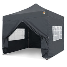 Load image into Gallery viewer, Gorilla Gazebo 3m x 3m Pop-Up Gazebo Grey with Four Sides, Leg Weights, Wheeled Carrybag, Peg and Guy Ropes
