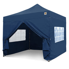 Load image into Gallery viewer, Gorilla Gazebo 3m x 3m Pop-Up Gazebo Blue with Four Sides, Leg Weights, Wheeled Carrybag, Peg and Guy Ropes