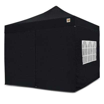 Gorilla Gazebo 3m x 3m Pop-Up Gazebo Black with Four Sides