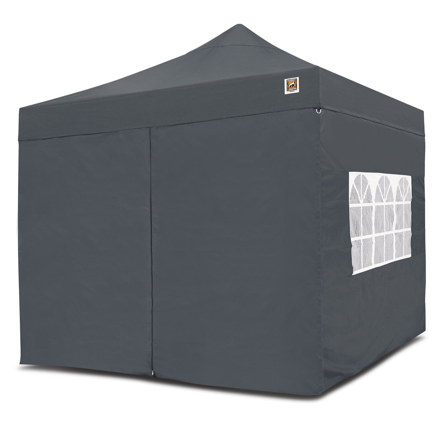Gorilla Gazebo 3m x 3m Pop-Up Gazebo Grey with Four Sides