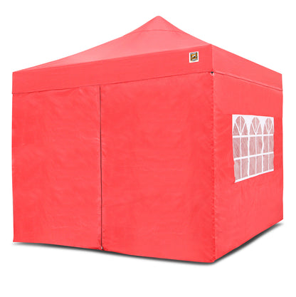 Gorilla Gazebo 3m x 3m Pop-Up Gazebo Red with Four Sides